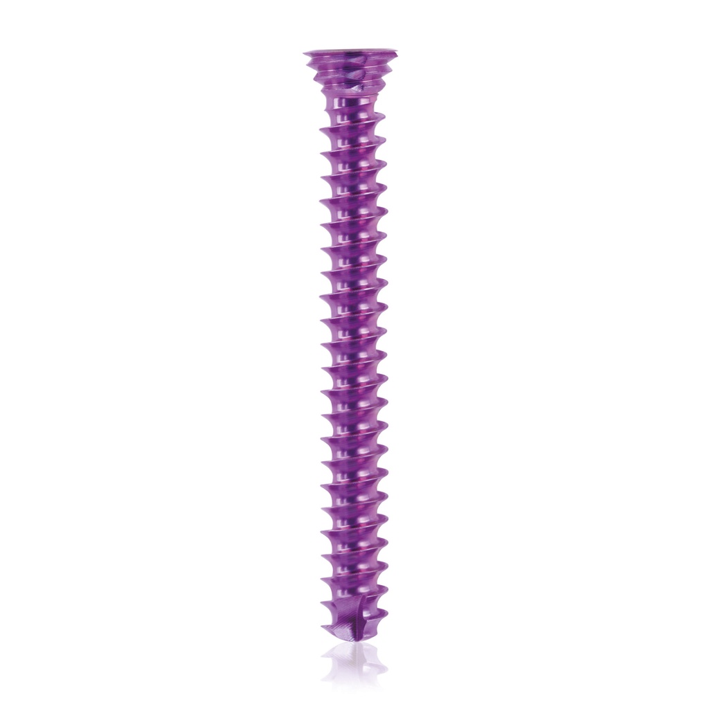 Tytanowa śruba blokująca Ø3.5x 30mm,wielokierunkowa, magenta, torx 10samowiercące, samogwintujące