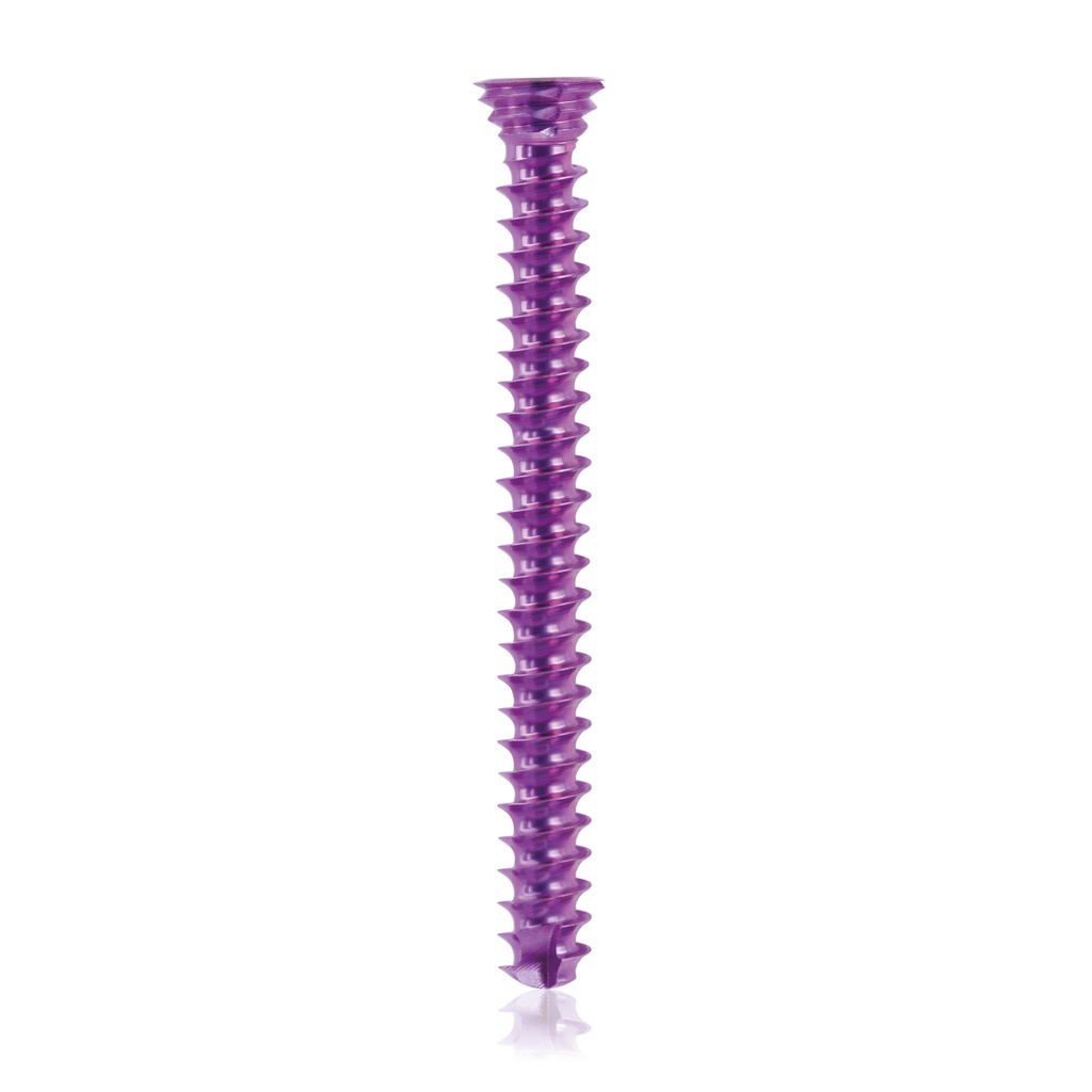 Tytanowa śruba blokująca Ø3.5x 34mm,wielokierunkowa, magenta, torx 10samowiercące, samogwintujące