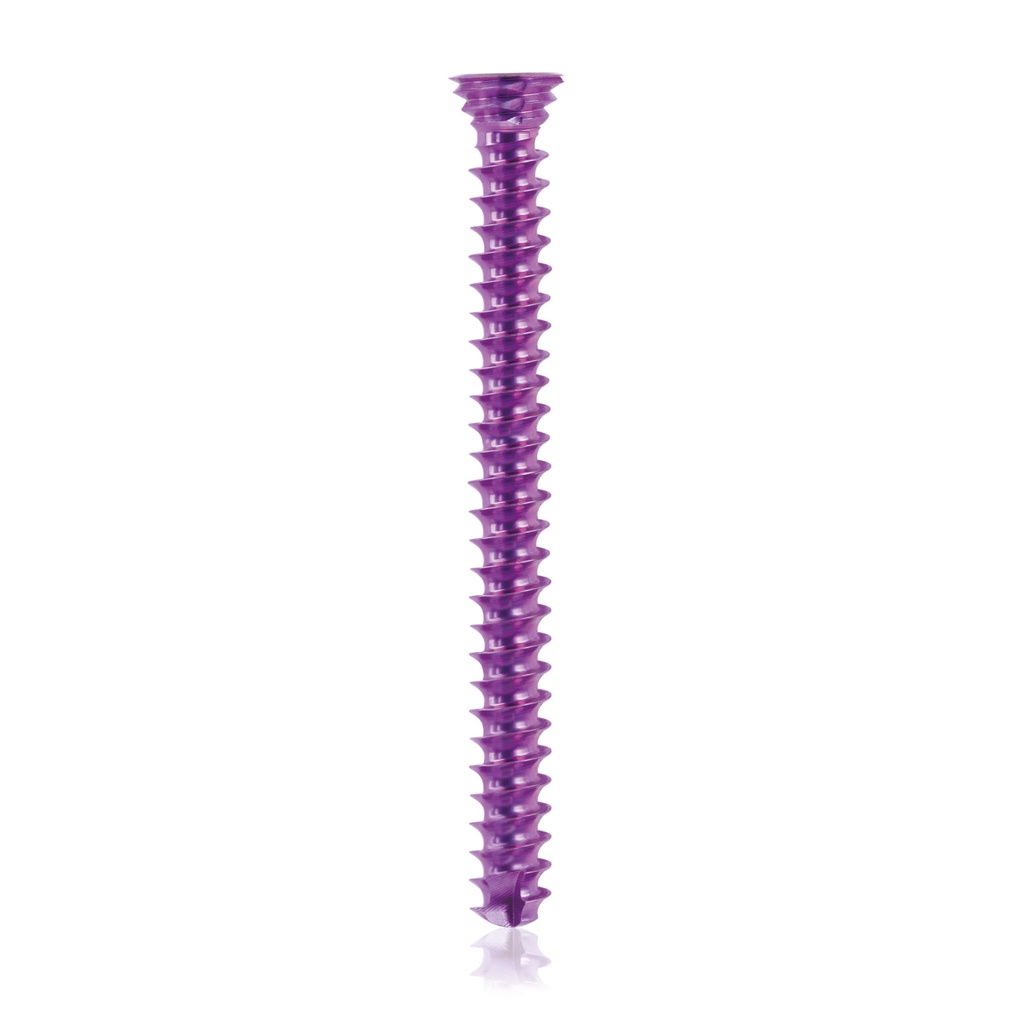 Tytanowa śruba blokująca Ø3.5x 36mm,wielokierunkowa, magenta, torx 10samowiercące, samogwintujące