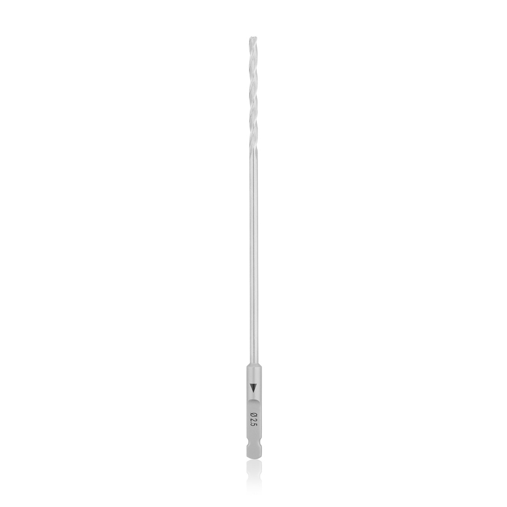 Wiertło kręte, kaniulowane, Ø 2,5 mm, Ø 1,2 mm, L 120 mm, trzpień AO