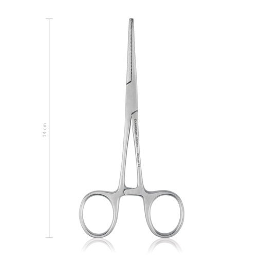 [974014] Kleszcze hemostatyczne Kocher-Ochsner,14 cm, proste, 1 x 2 zeby